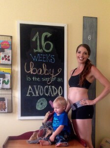 16 Weeks Pregnant Chalkboard
