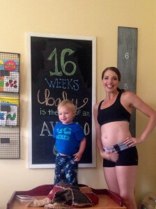 16 Weeks Pregnant Chalkboard