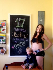17 Weeks Pregnant Chalkboard 
