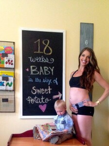 18 Weeks Pregnant Chalkboard