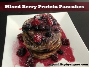 berry protein pancakes