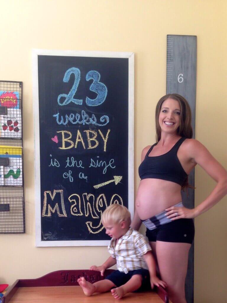 23 Weeks Pregnant Chalkboard 