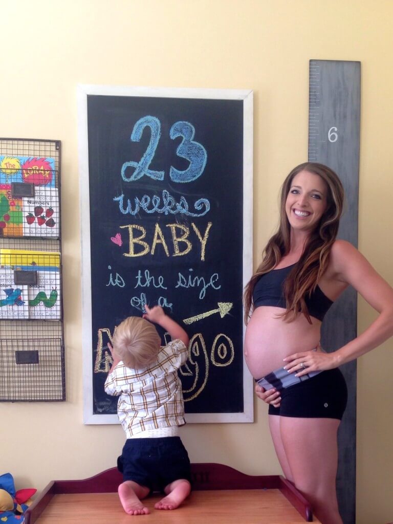 23 Weeks Pregnant Chalkboard 