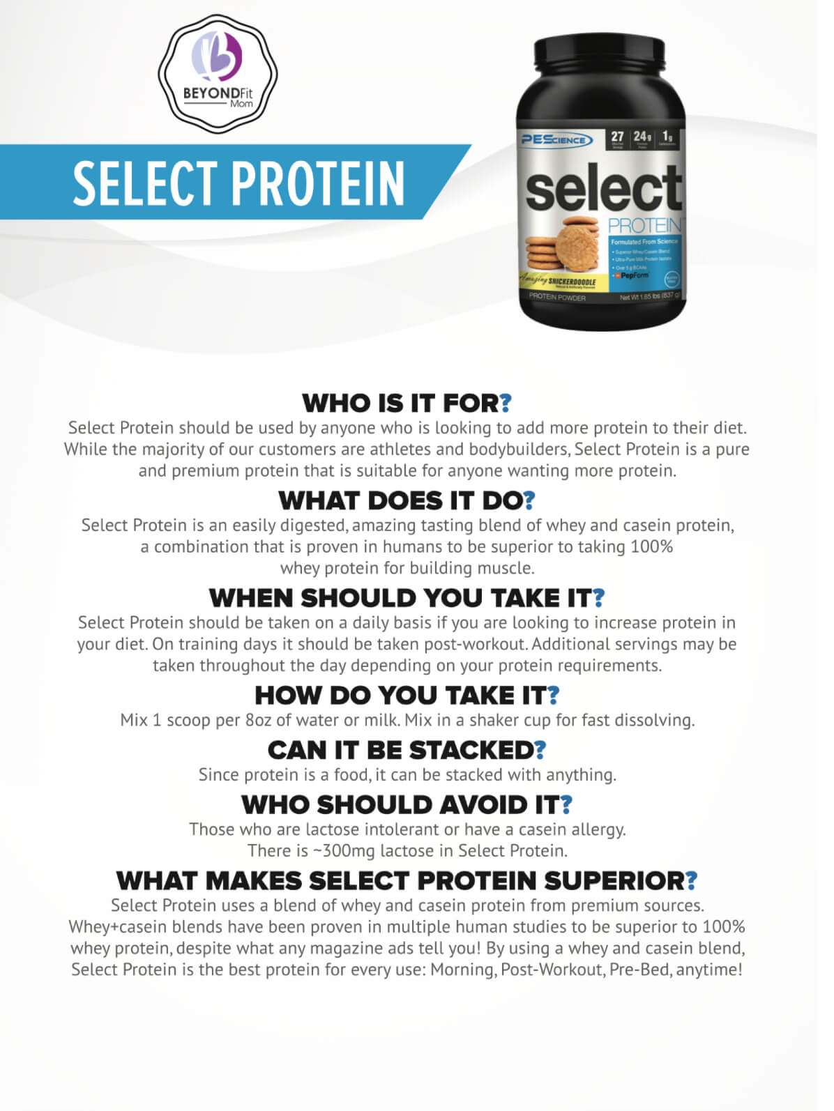 pes select protein