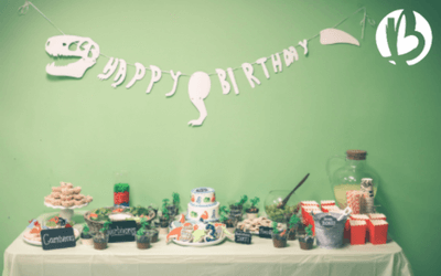 dinosaur birthday party, beyond fit kids, healthy snacks