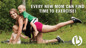 find time to exercise as a new mom, new mom exercise, fit mom