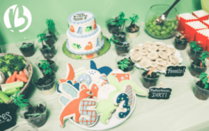 dinosaur birthday party, beyond fit kids, birthday celebration